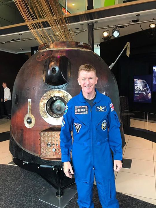 ESA astronaut Tim Peake is in Bradford, UK, today for the unveiling of his Soyuz…