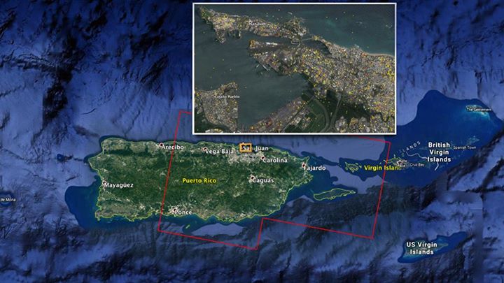 NASA produced a map of areas in Puerto Rico likely damaged b…