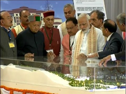 PM Modi lays foundation stone of AIIMS Bilaspur, IIIT UNA & inaugurate SAIL at Kangra