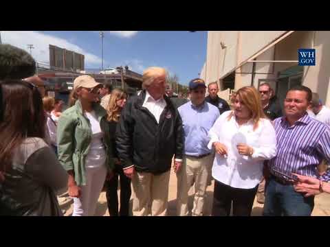 President Trump and The First Lady Visit with Individuals Impacted by Hurricane Maria
