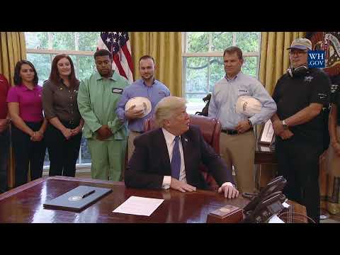 President Trump Signs the National Manufacturing Day Proclamation