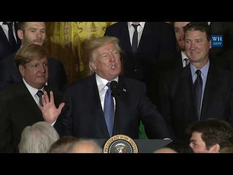 President Trump Welcomes The Pittsburgh Penguins to the White House