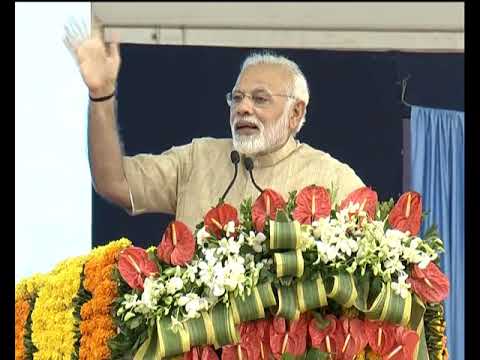 PM Modi’s Speech at laying Foundation Stone of Barrage over Narmada river & flag off Antyodaya Exp