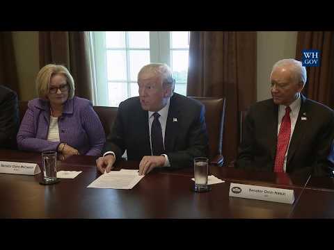 President Trump Participates in a Meeting with the Senate Finance Committee