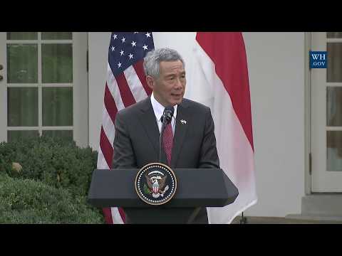 President Trump Gives Joint Statements with Prime Minister Lee Hsien Loong