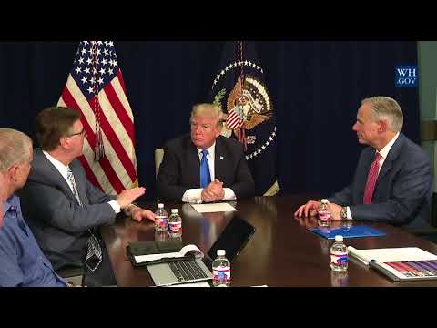 President Trump Participates in a Briefing on Hurricane Recovery Efforts