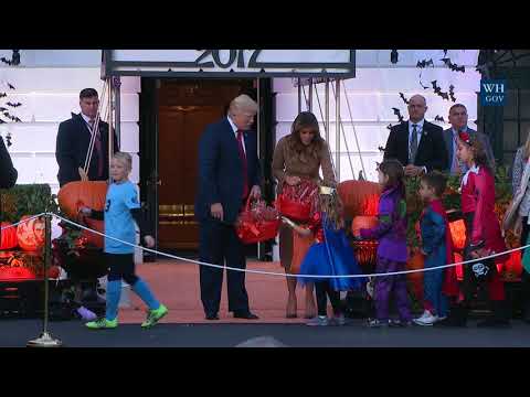 President Trump and the First Lady Participate in Halloween at the White House