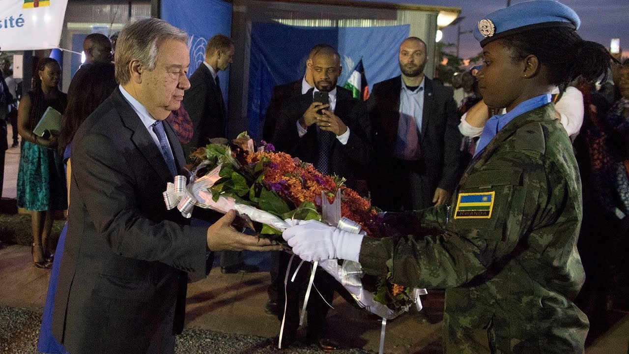 Wreath laying for fallen peacekeepers in the Central African Republic (CAR)