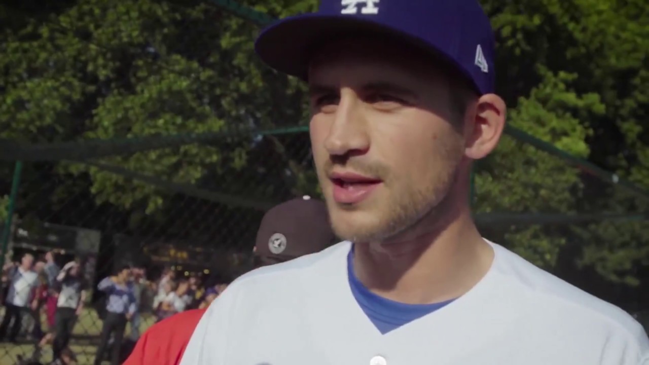 Alex Hales and Jos Buttler try their hand at baseball