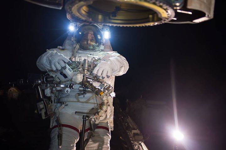 Suited Up for a Day’s Work: Astronaut Randy Bresnik is seen …