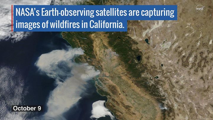 Smoke from California wildfires seen from a million miles aw…
