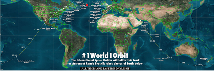 Between 8:25 a.m. – 9:55 a.m. EDT, the International Space S…