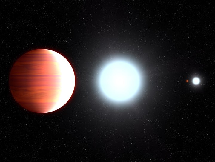 This sizzling hot planet that orbits a star outside our sola…