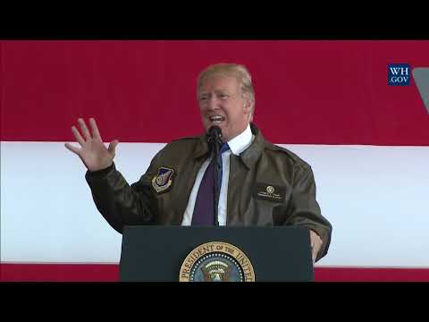 President Trump and the First Lady Participate in a Yokota Air Base Troop Event