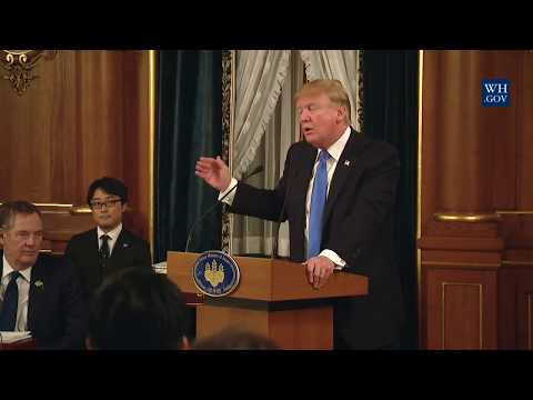 President Trump and the First Lady Attend a State Banquet