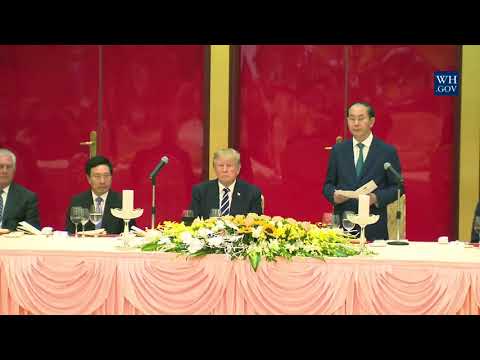 President Trump Attends a State Banquet