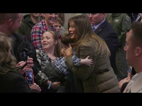 First Lady Melania Trump Visits with Military Families in Anchorage, Alaska