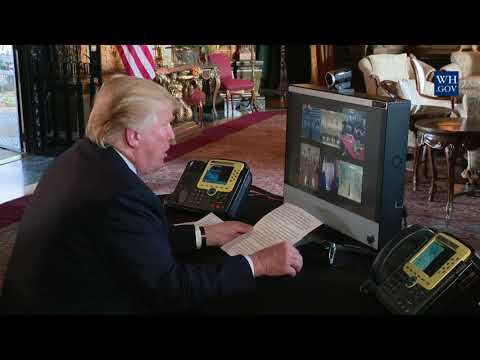 President Trump Thanks Members of the Military via Video Teleconference