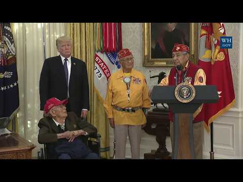 President Trump Hosts an Event Honoring the Native American Code Talkers