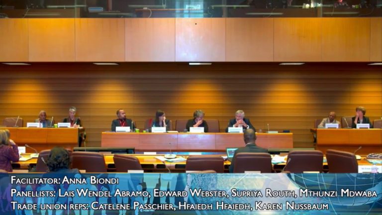 ILO/ACTRAV Symposium on the Future of Work: Work and Society