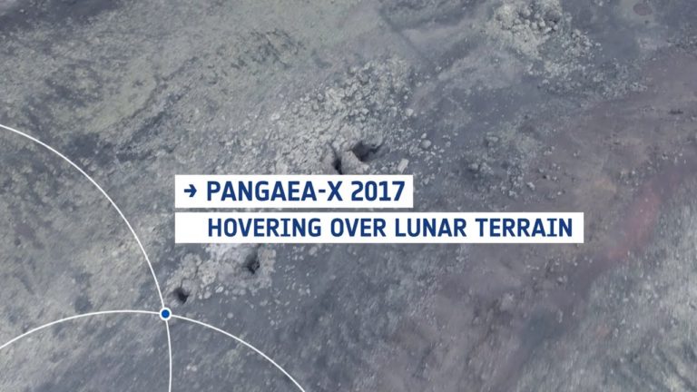 Hovering over lunar landscapes