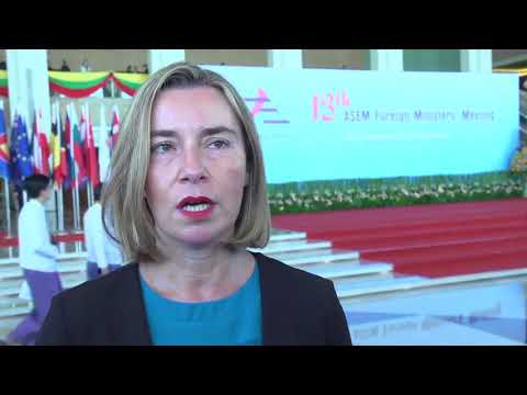 Mogherini attends the 13th ASEM in Myanmar