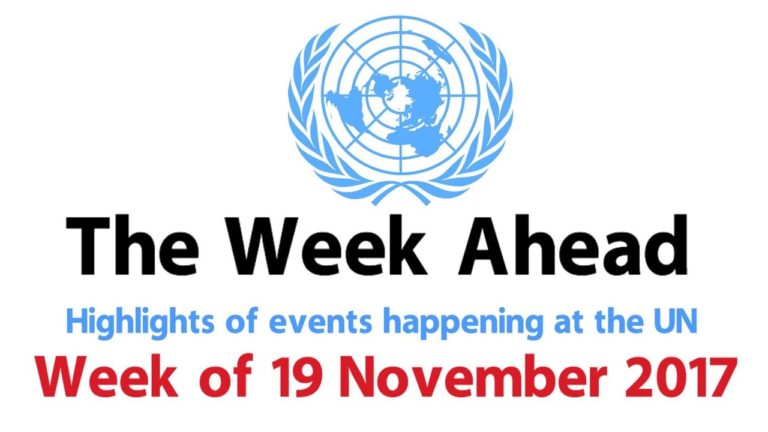 The Week Ahead – starting 19 November 2017