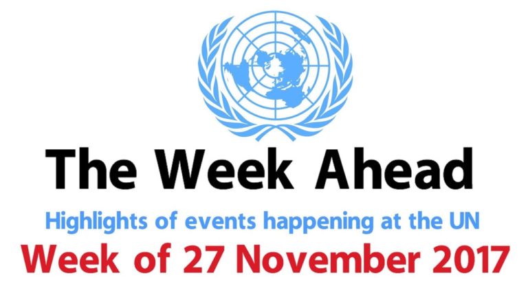 The Week Ahead – starting 27 November 2017