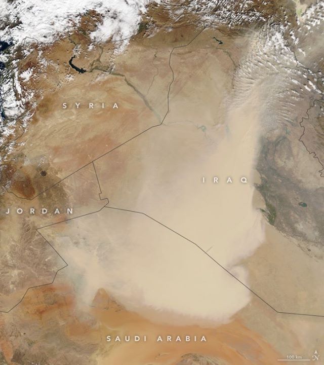 In October, NASA Earth-observing satellites saw a large dust…