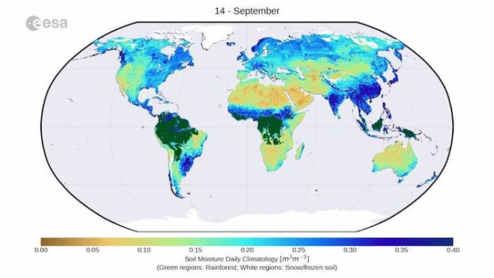 A new, long-term and global dataset of soil moisture measurements from space has…