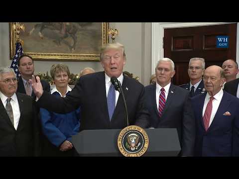 President Trump Participates in a Signing Ceremony for Space Policy Directive – 1