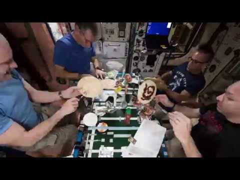 Pizza Night on the Space Station!