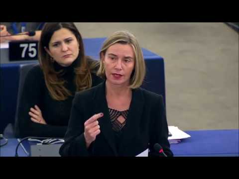 Mogherini reports on the situation of migrants in Libya during EP plen…
