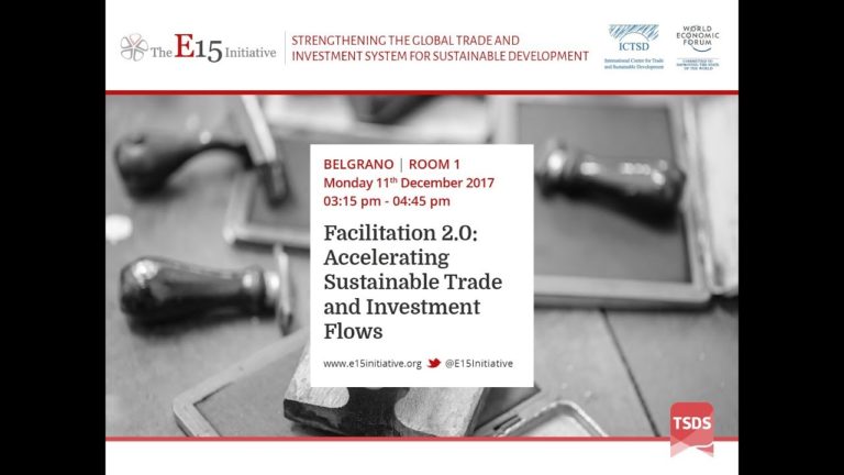 Facilitation 2.0: Accelerating Sustainable Trade and Investment Flows