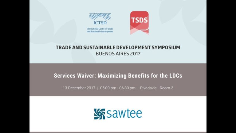 Services Waiver: Maximizing benefits for the LDCs