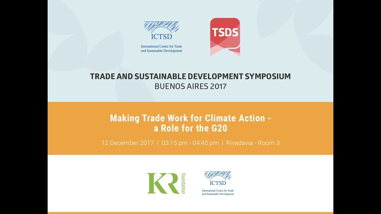 Making Trade Work for Climate Action – a Role for the G20