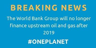 Breaking news from the  #OnePlanet Summit: The World Bank Gr…