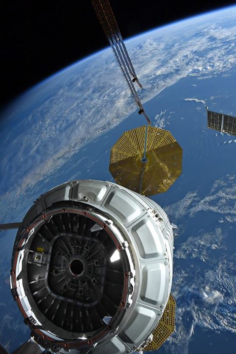 Kind of surreal to see the hatch you were just floating thro…