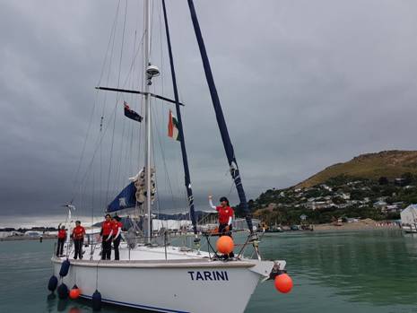Navika Sagar Parikrama – INSV Tarini departs from Lyttelton