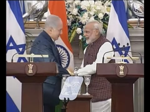PM Modi & PM of Israel Netanyahu at Joint Press Statement