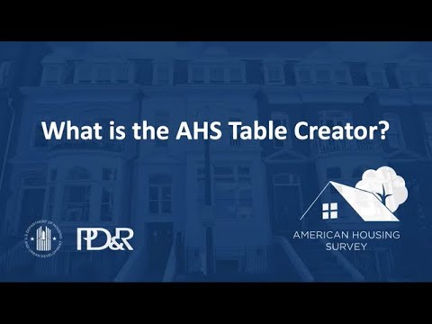 Using the AHS Table Creator