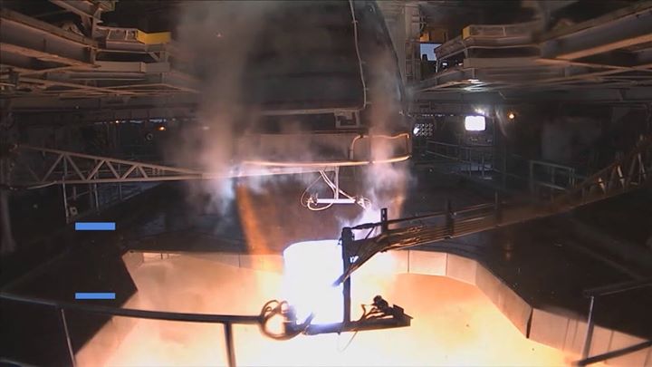 Firing an engine that will power humans to deep space, testi…