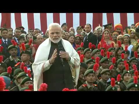PM Modi interacts with NCC cadets, NSS Volunteers and Tableaux Artist