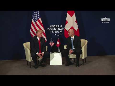 President Trump Participates in a Bilateral Meeting with the President of the Swiss Confederation