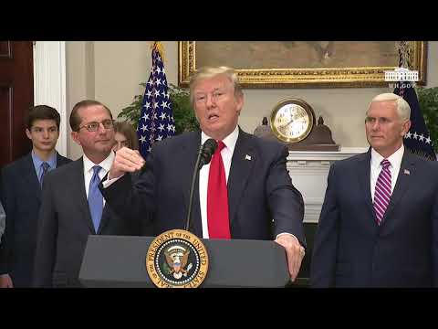 President Trump Participates in the Swearing-in Ceremony for Secretary Alex Azar