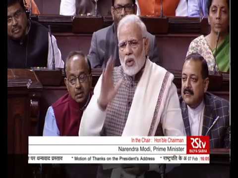 PM replying to debate on motion of thanks to President address in Rajya Sabha