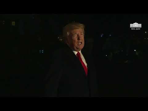 President Trump Delivers Remarks at Marine One Arrival
