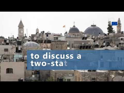 EU and Arab League ministers discuss the two-state solution to bring peace in the Middle East