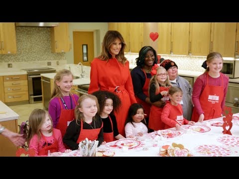 First Lady Melania Trump Visits Children at The Children’s Inn at NIH