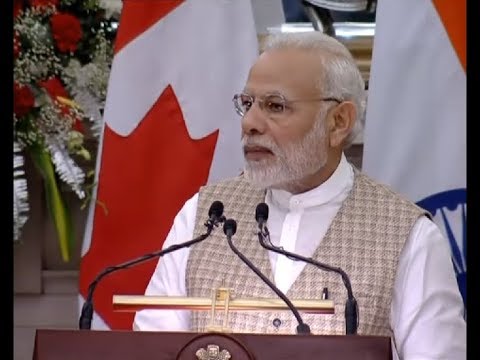 PM Modi’s Speech at the Joint Press Meet with Canadian Prime Minister Trudeau
